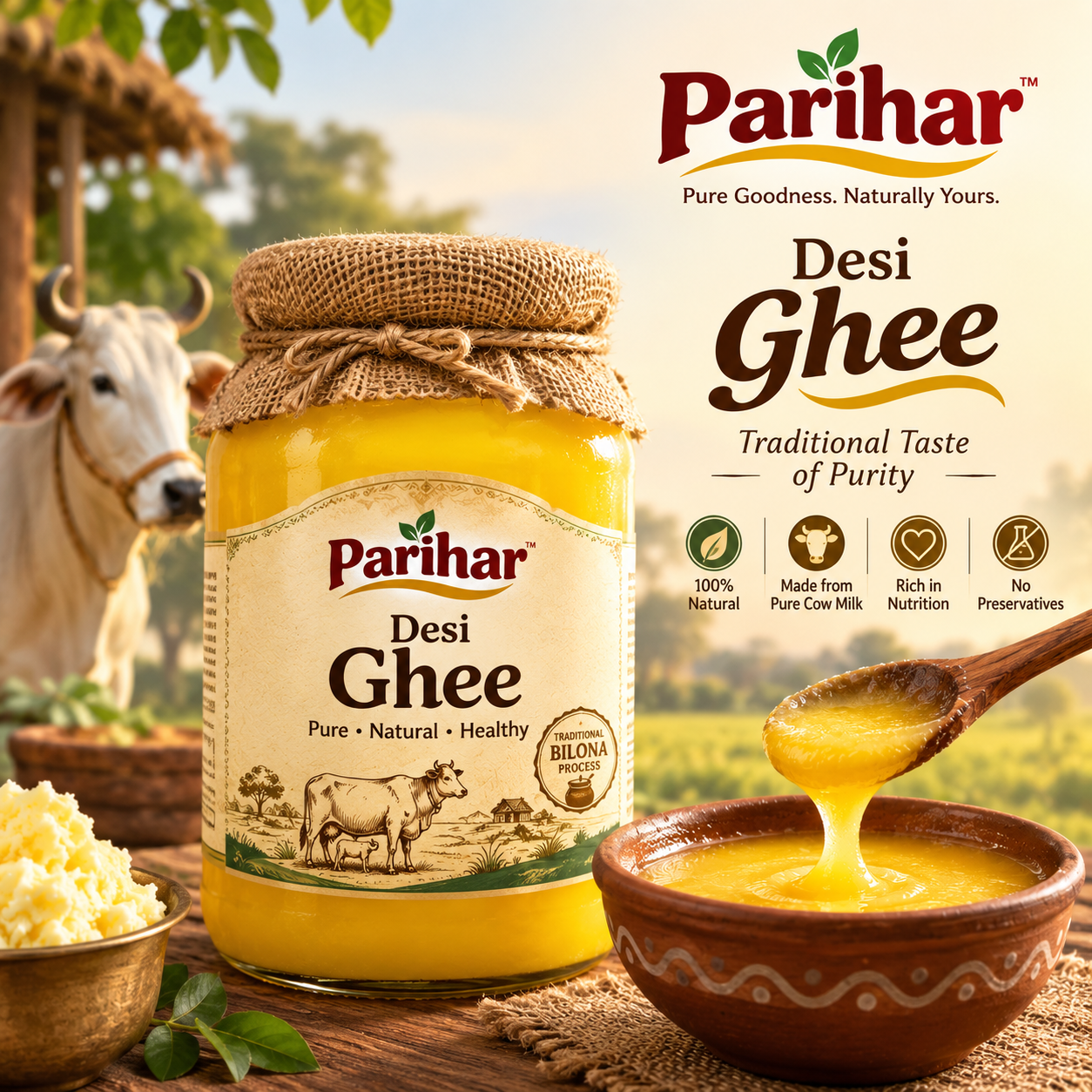 Pure Desi Ghee Jar